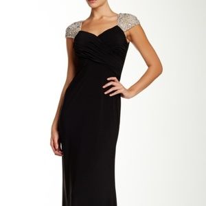 JS Boutique Embellished Cap Sleeve Dress